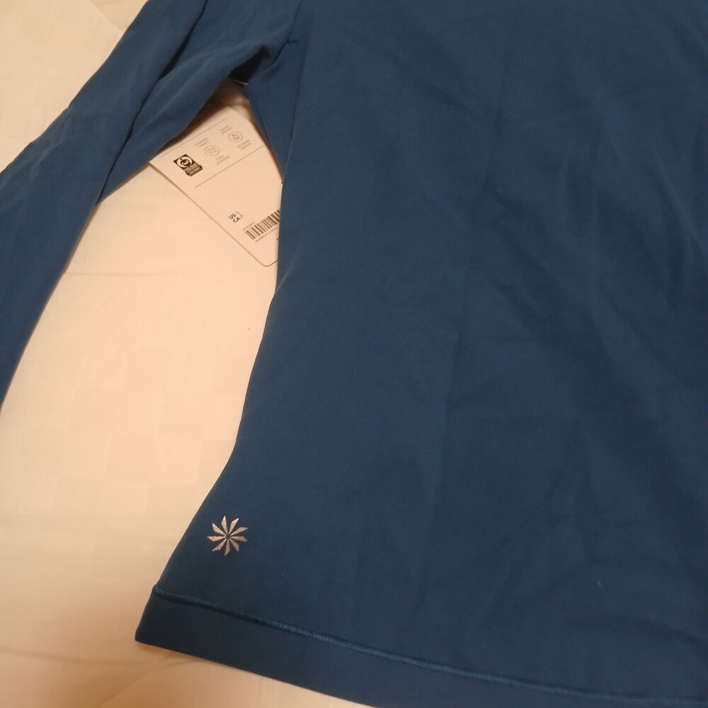 NWT Athleta Transcend Wrap Top Blue Size Small - Picture 3 of 5